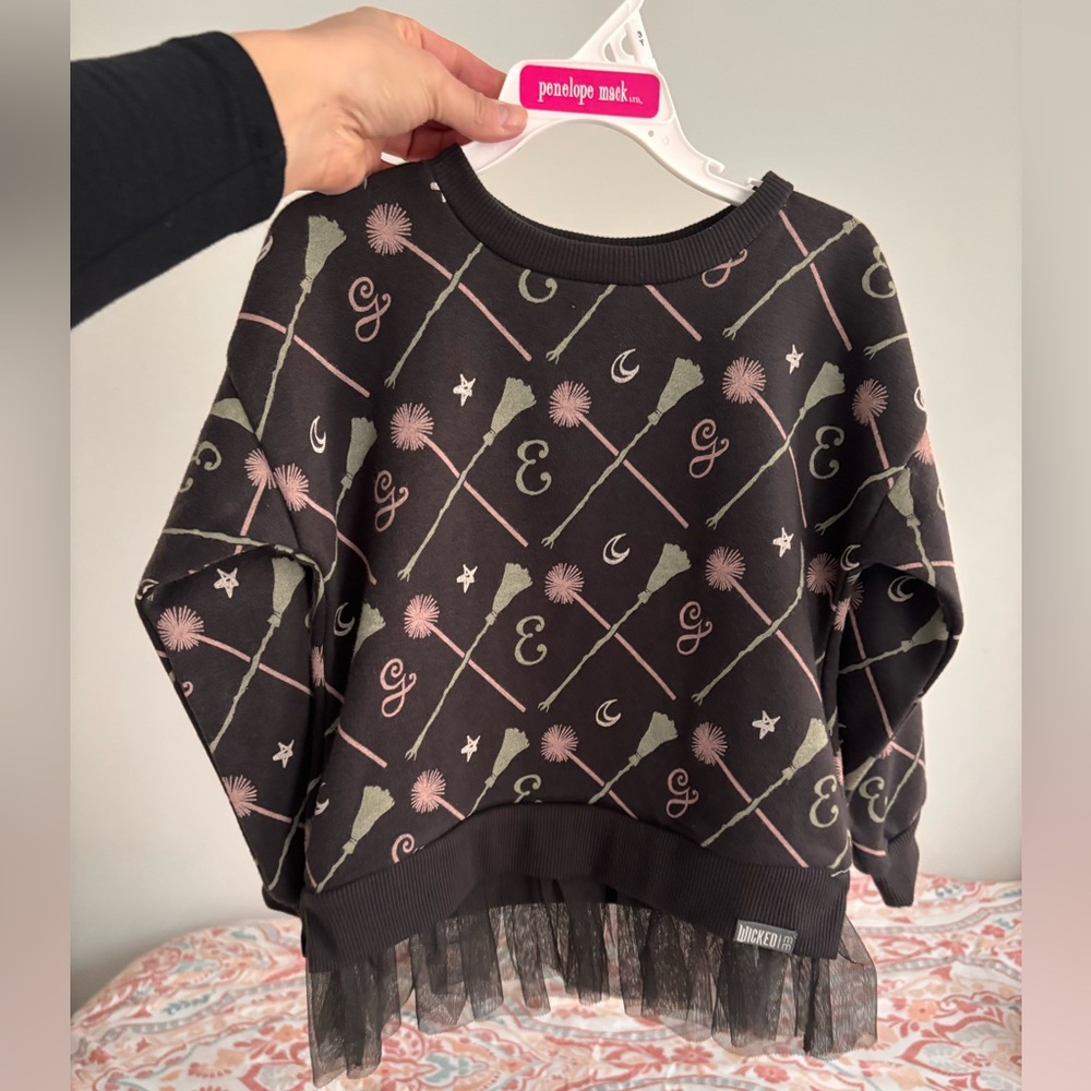 Penelope Mack Black Kids Jacket with Pink Accents